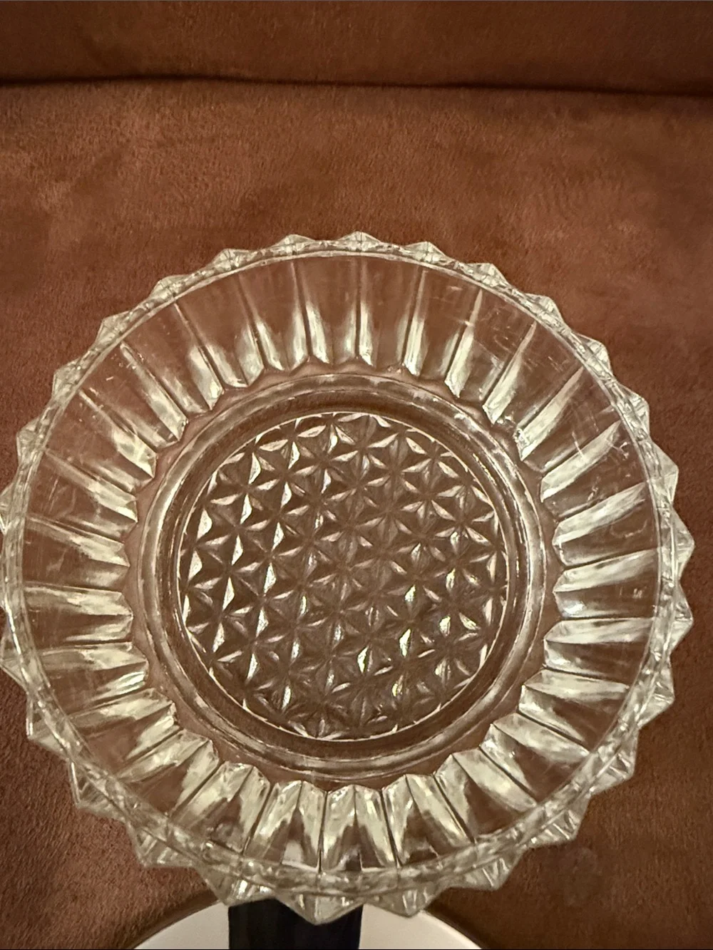 Mid-Century Crystal Candy Trinket Dish Chrome Lid Sculptura By Kromex